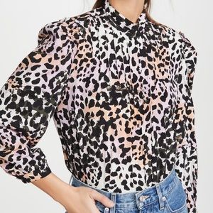 Veronica Beard “Lety” Leopard Print Top | NWT